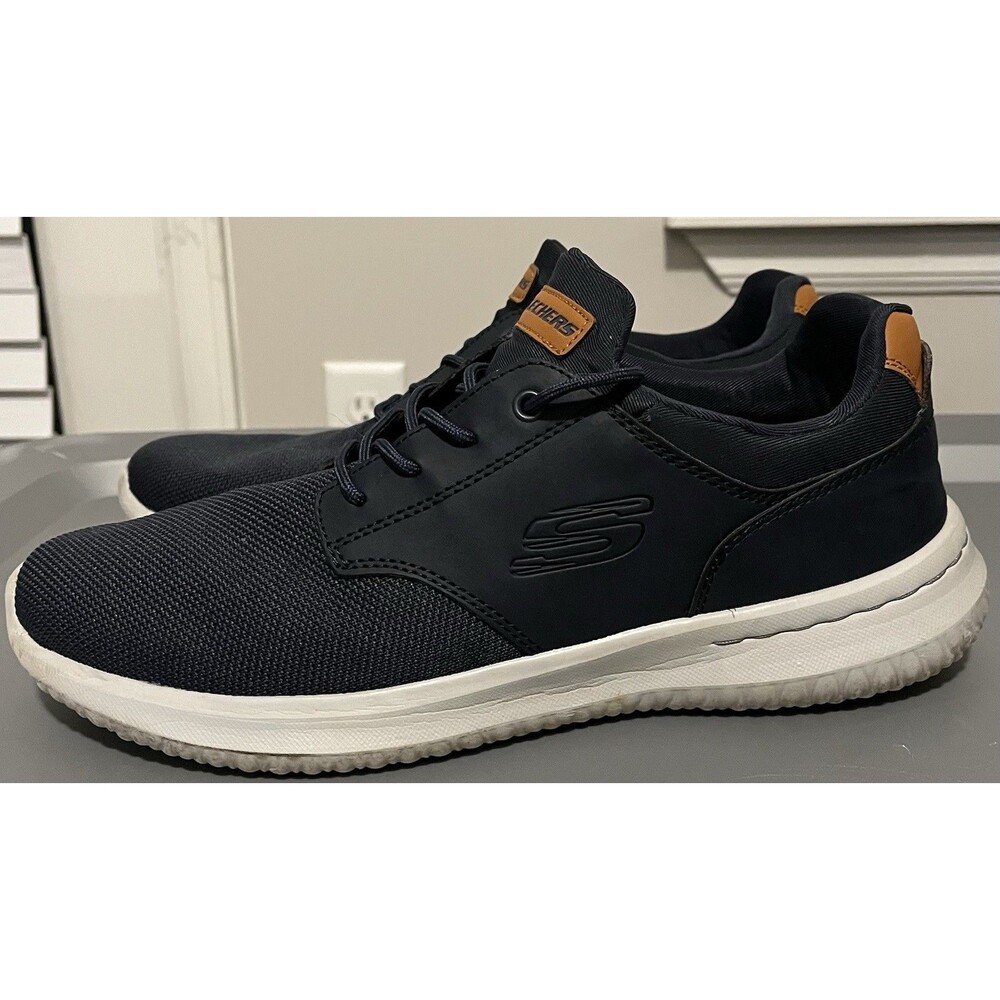 Size 9 - Skechers Delson 3.0 Navy Blue Casual Sneaker